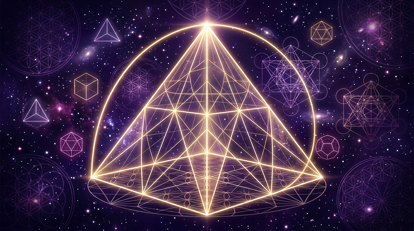 Sacred geometry patterns and pyramid energy