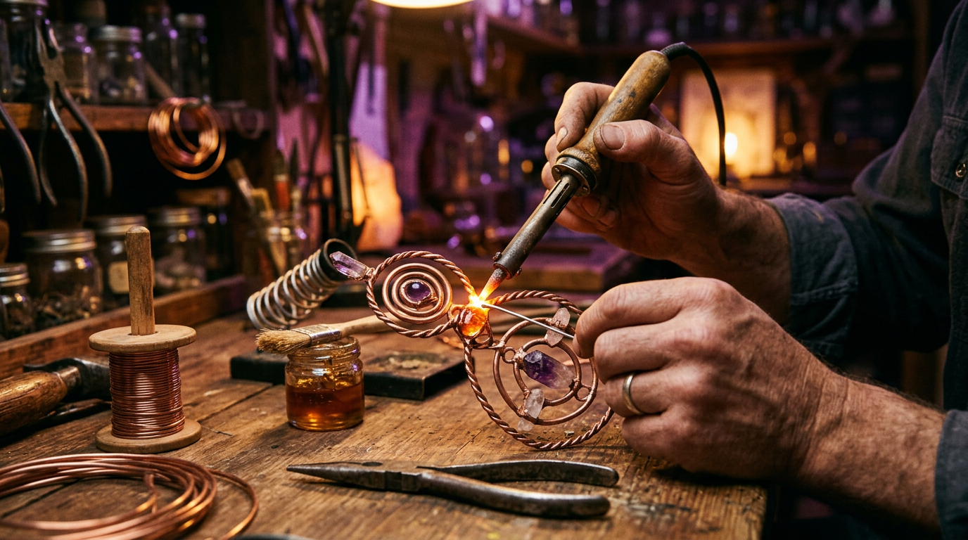 Copper soldering tools for energy tool making