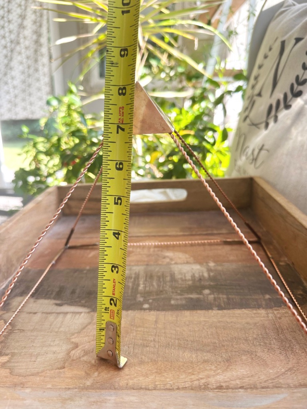 Side view showing twelve inch height