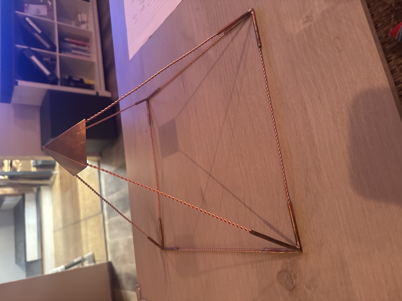 Copper pyramid detail view